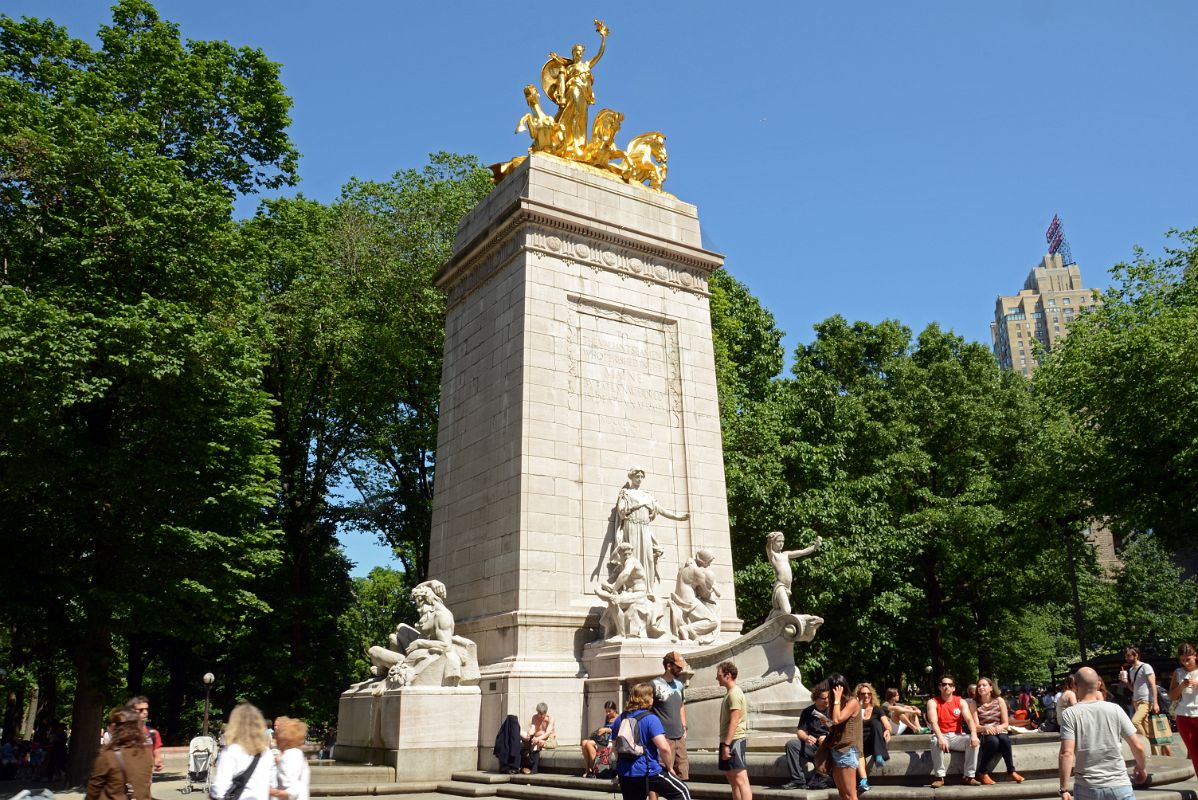 02A Maine Monument At Central Park Southwest Corner Commemorates American Sailors Who Died In 1898 When Battleship Maine Exploded In Havana Harbour